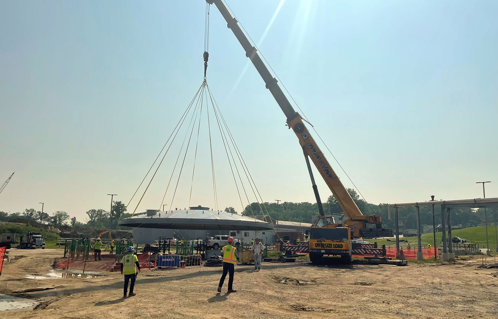 WSSC Piscataway Bioenergy project digester sludge storage tank cover