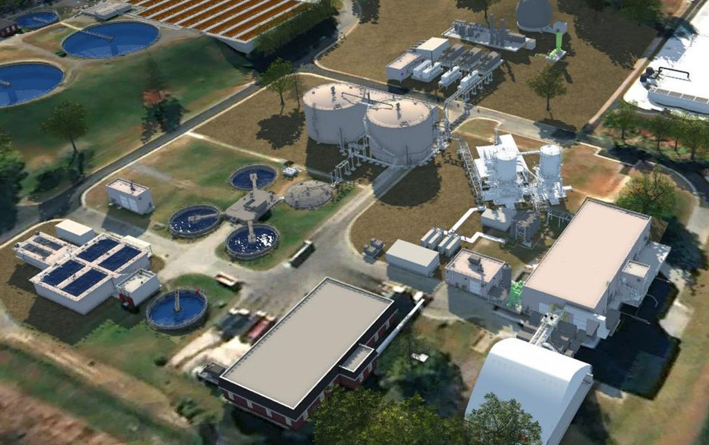 Wastewater Treatment Plant Rendering